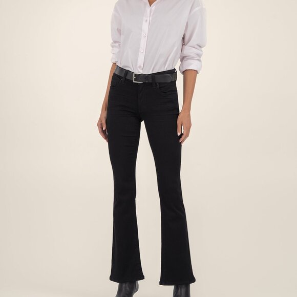 Kut from the Kloth Natalie Mid Rise Bootcut, Petite Size 16P16P / Black - Picture 2 of 3